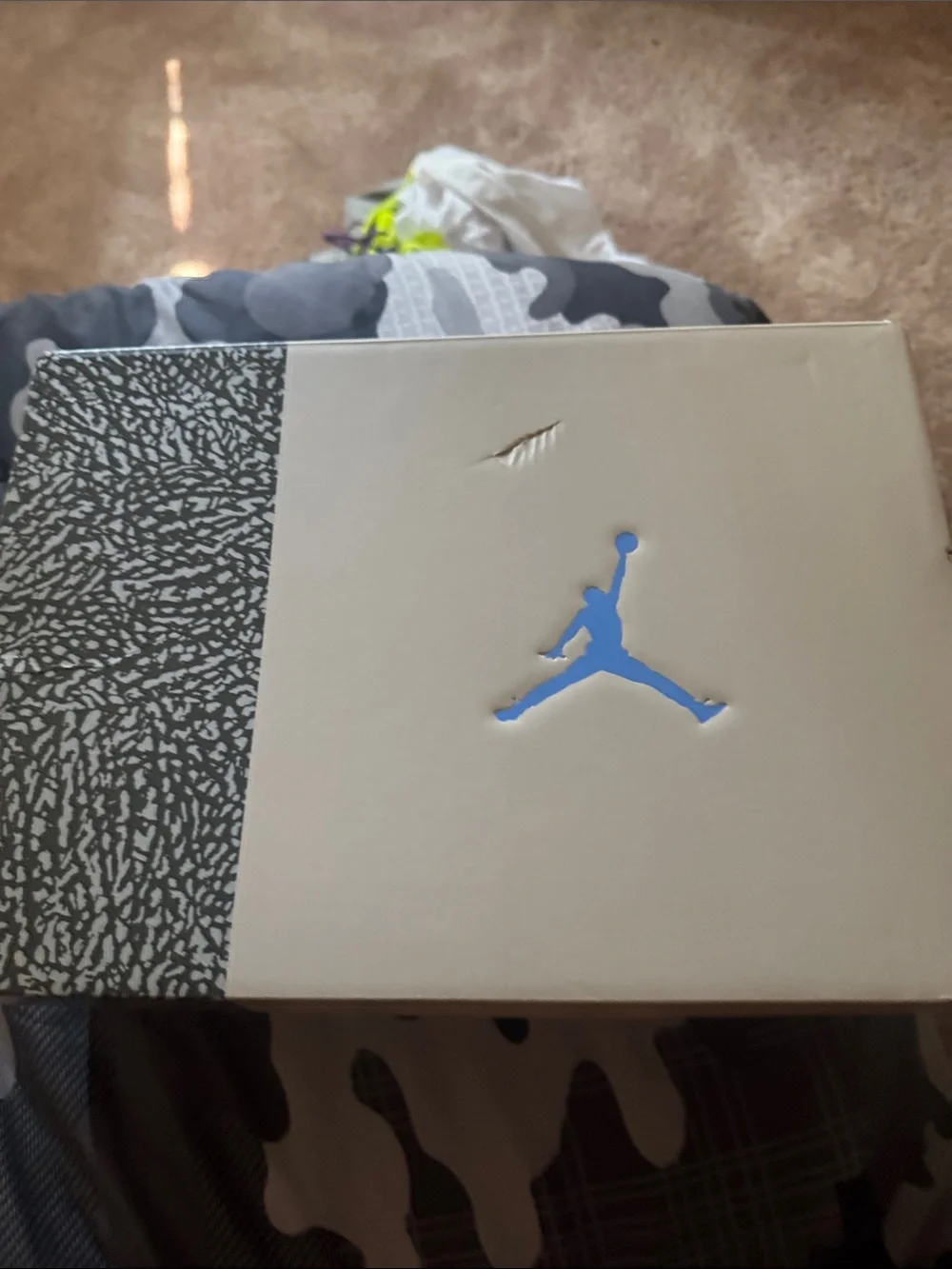 Jordan Men's Shoebox with Blue Jumpman and Elephant Print